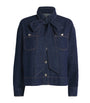 Maje Blue Bow-Detail Denim Jacket