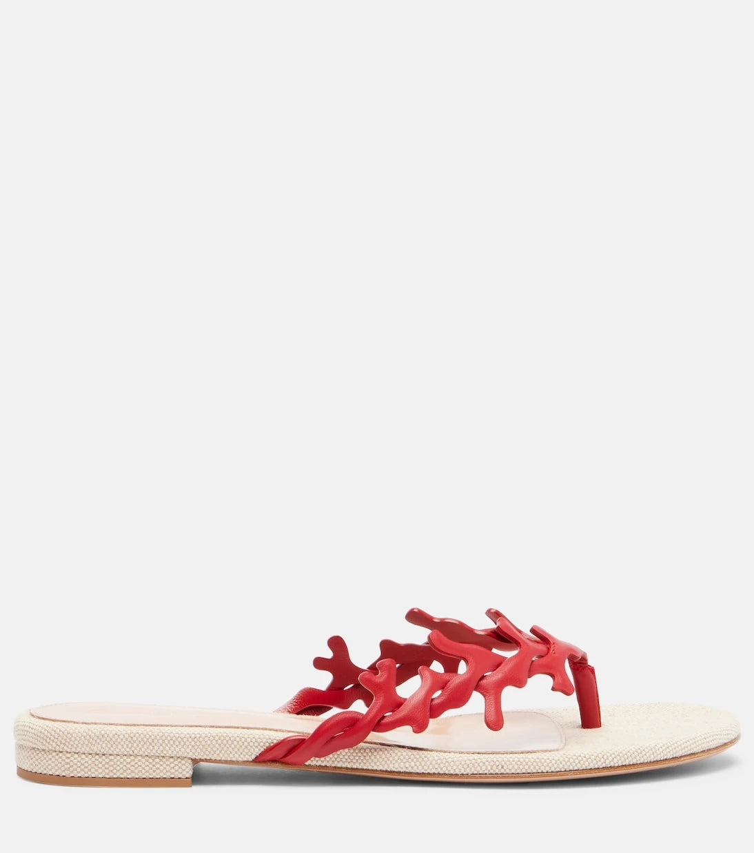 Gianvito Rossi - Canvas and leather thong sandals