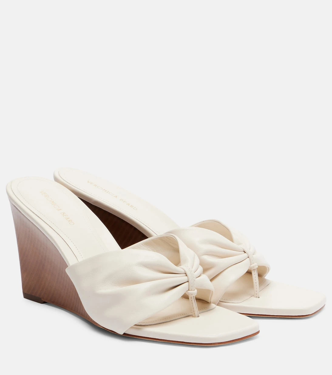 Veronica Beard - Leather wedge sandals