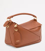LOEWE Brown Small Leather Featherlight Puzzle Top-Handle Bag