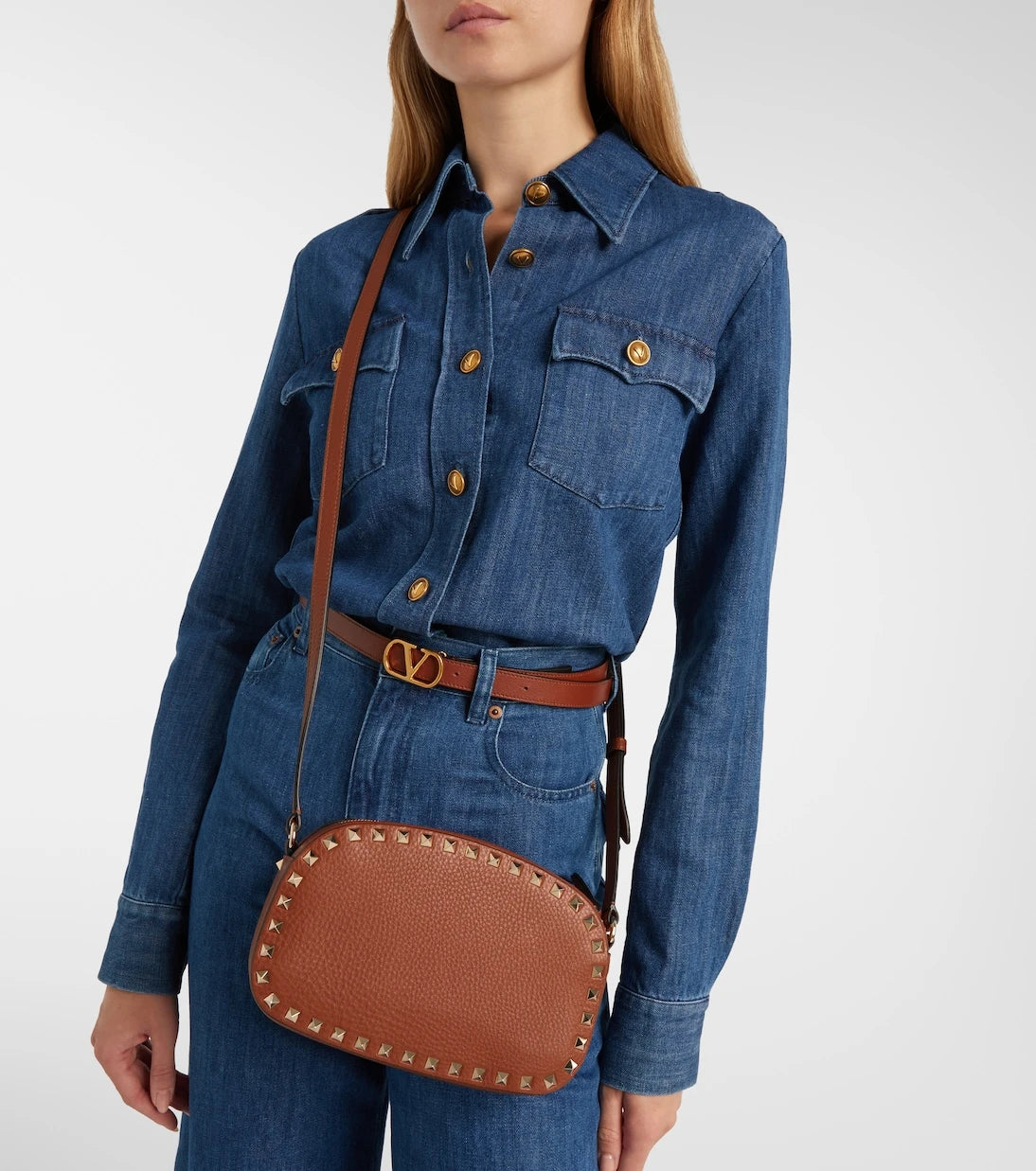 Valentino Garavani - Rockstud Small leather shoulder bag
