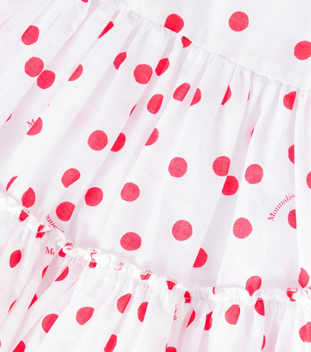 Monnalisa - Baby ruffled polka-dot cotton dress