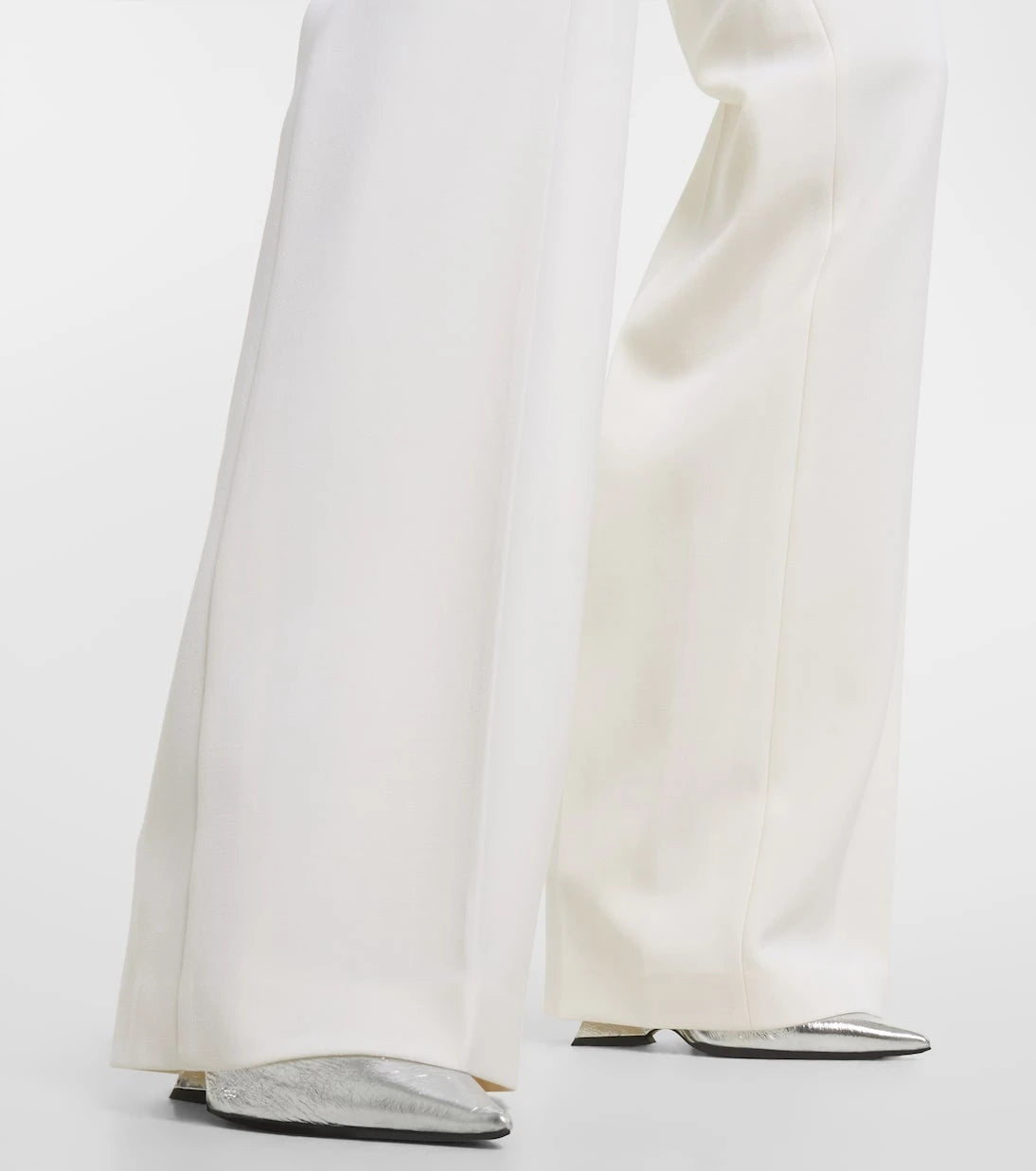 Area - Embellished cutout wool flared pants