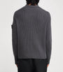 Stone Island Grey GHOST PIECE Virgin Wool Sweater