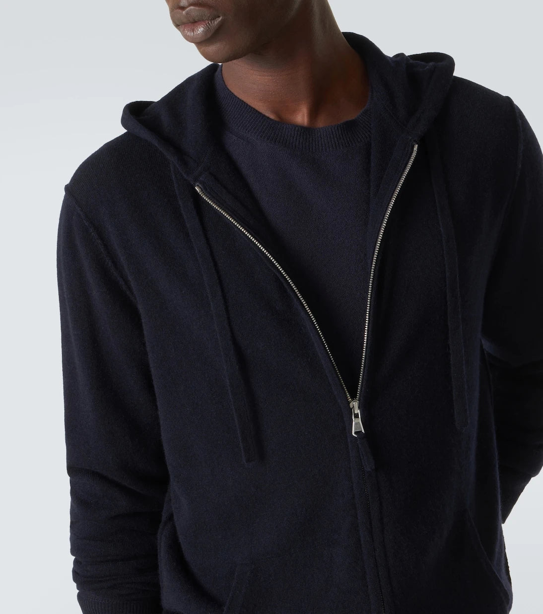 Allude - Zip-up wool and cashmere hoodie