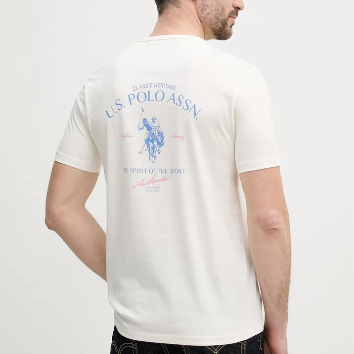 U.S. Polo Assn. Erkek Pamuklu Tişört SPIRIT OF SPORT BACK GRAPHIC