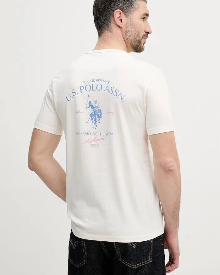 U.S. Polo Assn. Erkek Pamuklu Tişört SPIRIT OF SPORT BACK GRAPHIC