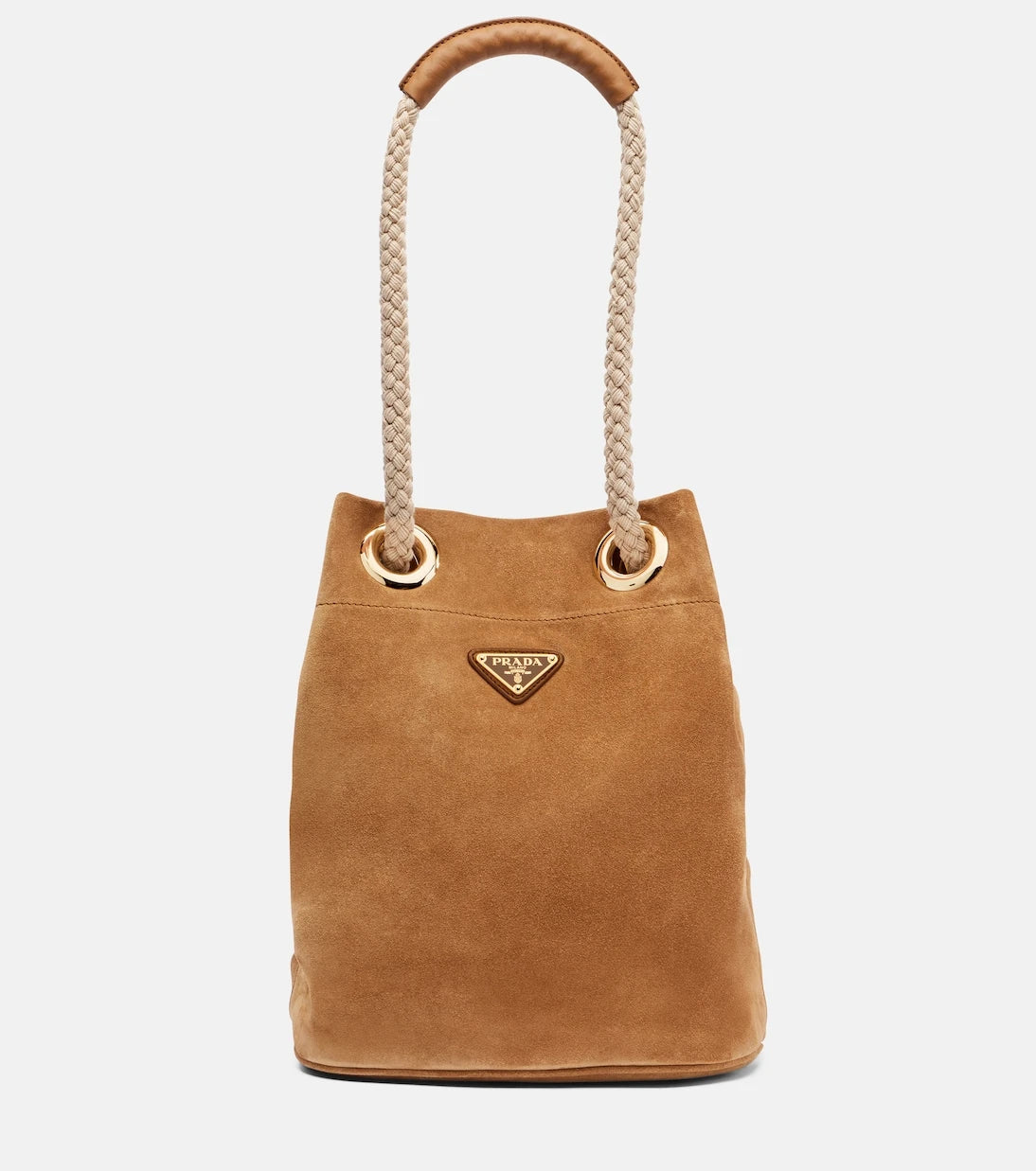 Prada - Prada Mariner Small suede bucket bag