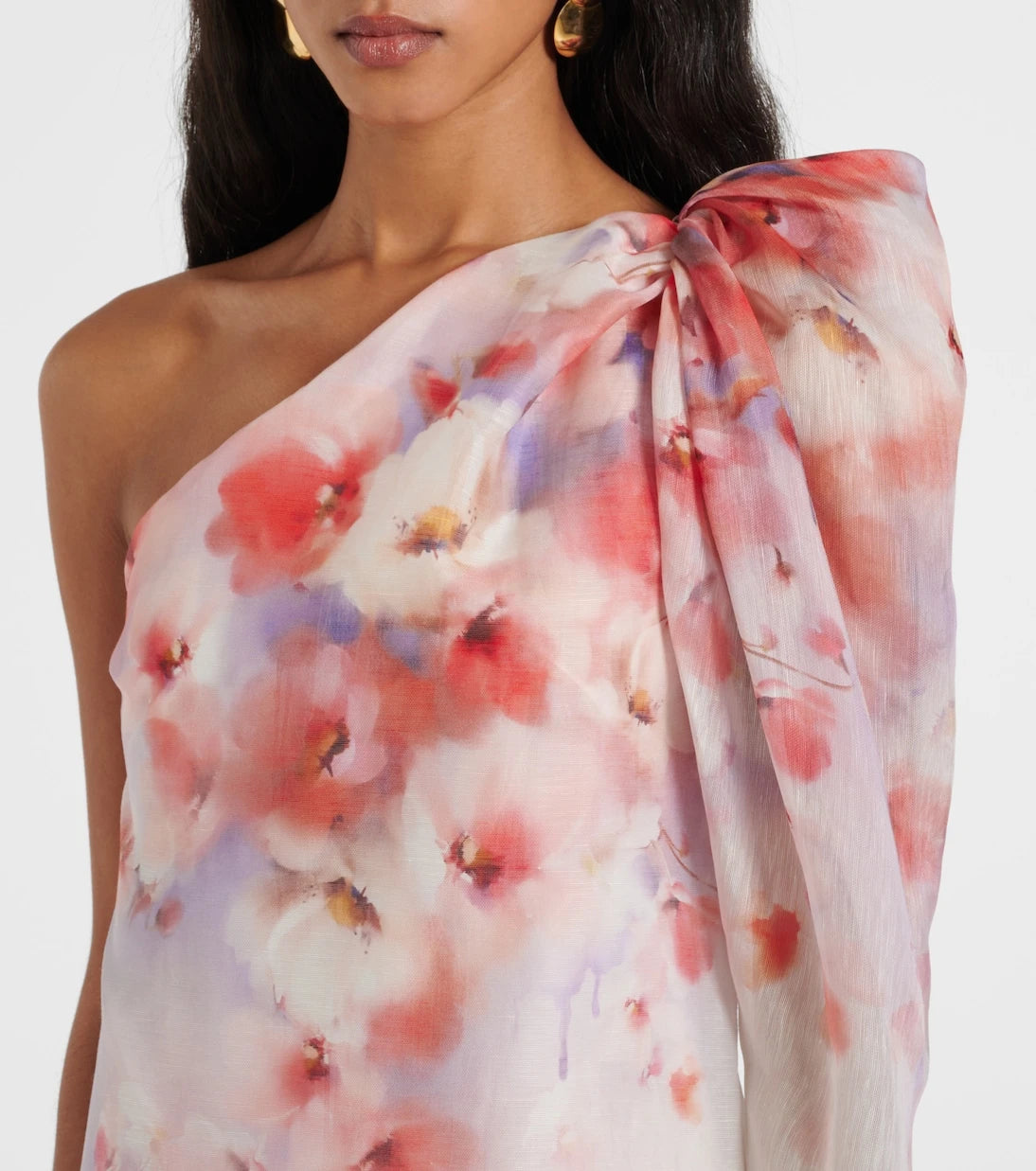 Zimmermann - Scarlet floral linen and silk minidress