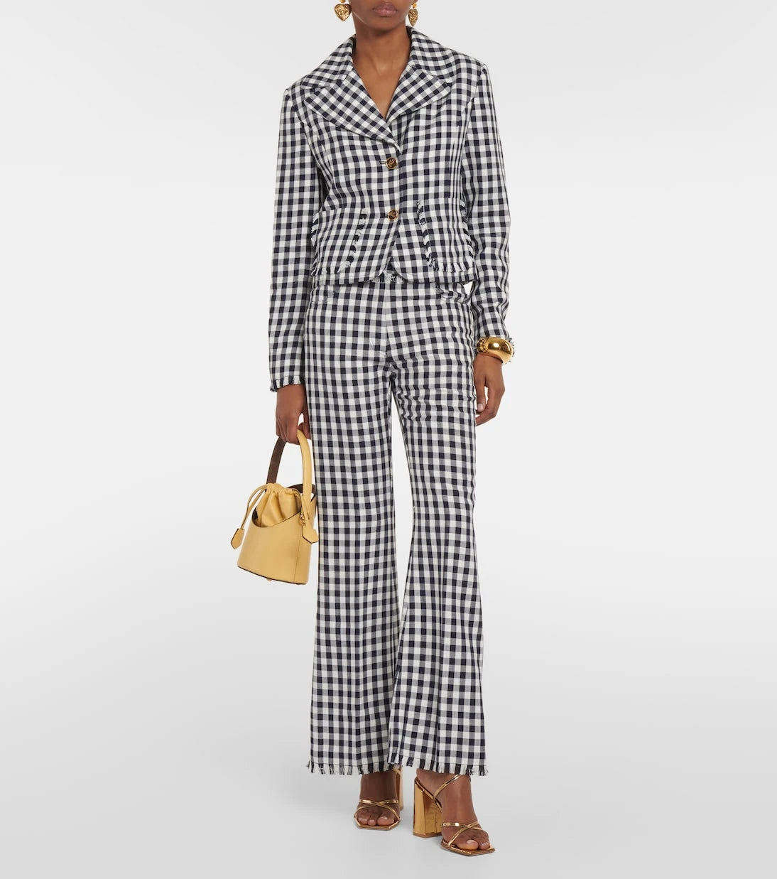 Etro - Gingham flared pants