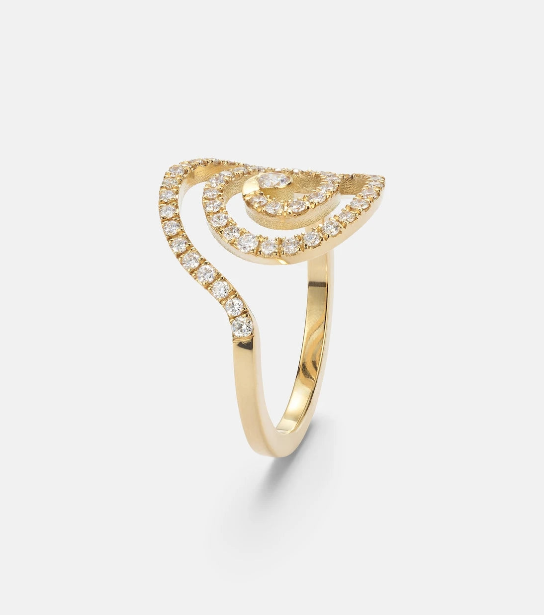 Ileana Makri - Spira 18kt gold ring with diamonds