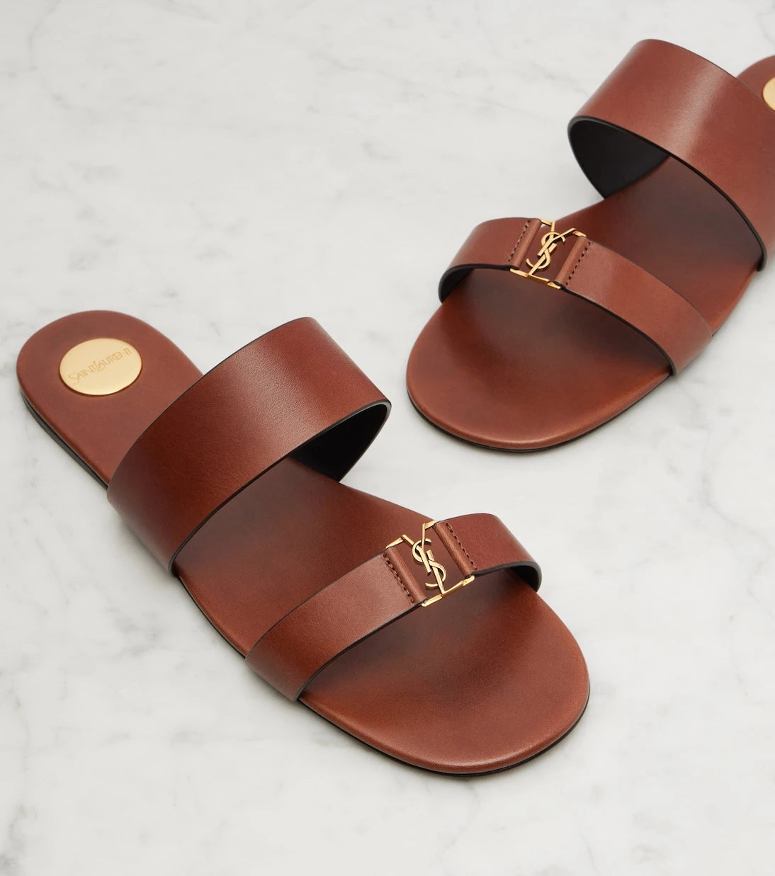 Saint Laurent - Cassandre leather sandals