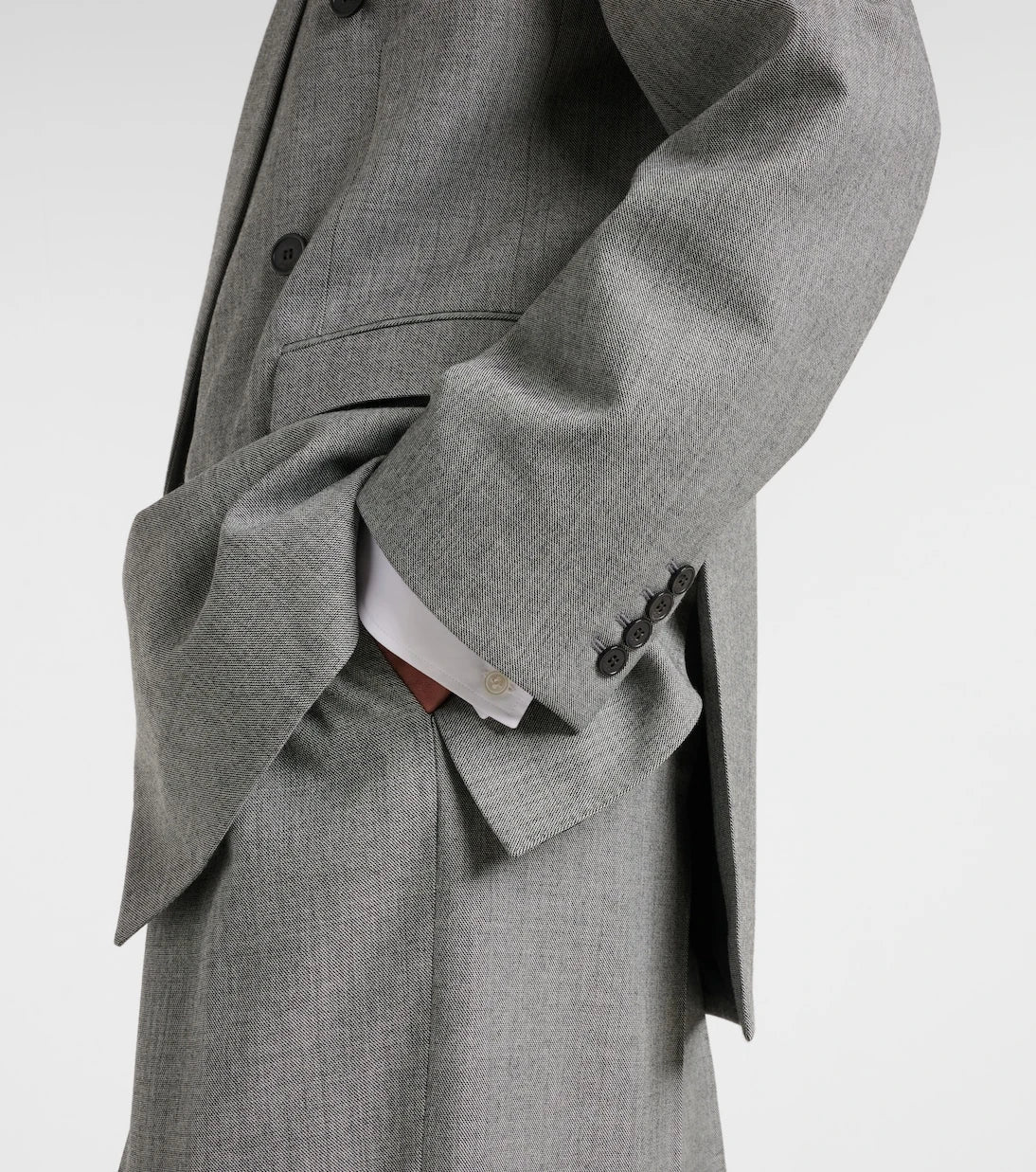 Saint Laurent - Double-breasted wool twill blazer