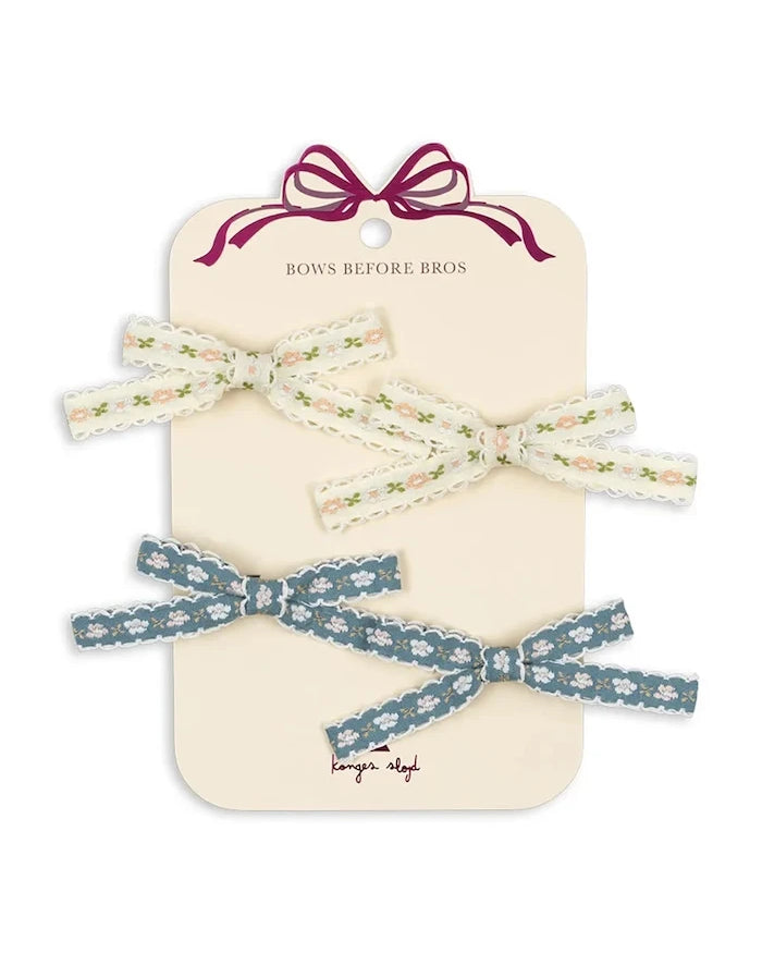 Konges Sløjd фиби за коса за деца 4 броя LEONORA BOW HAIR CLIP