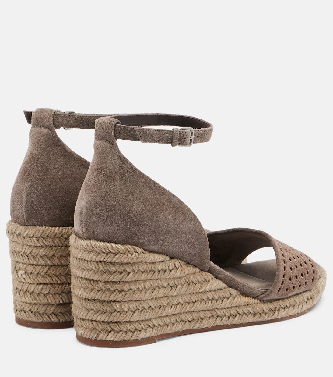 Brunello Cucinelli - Suede espadrille wedges