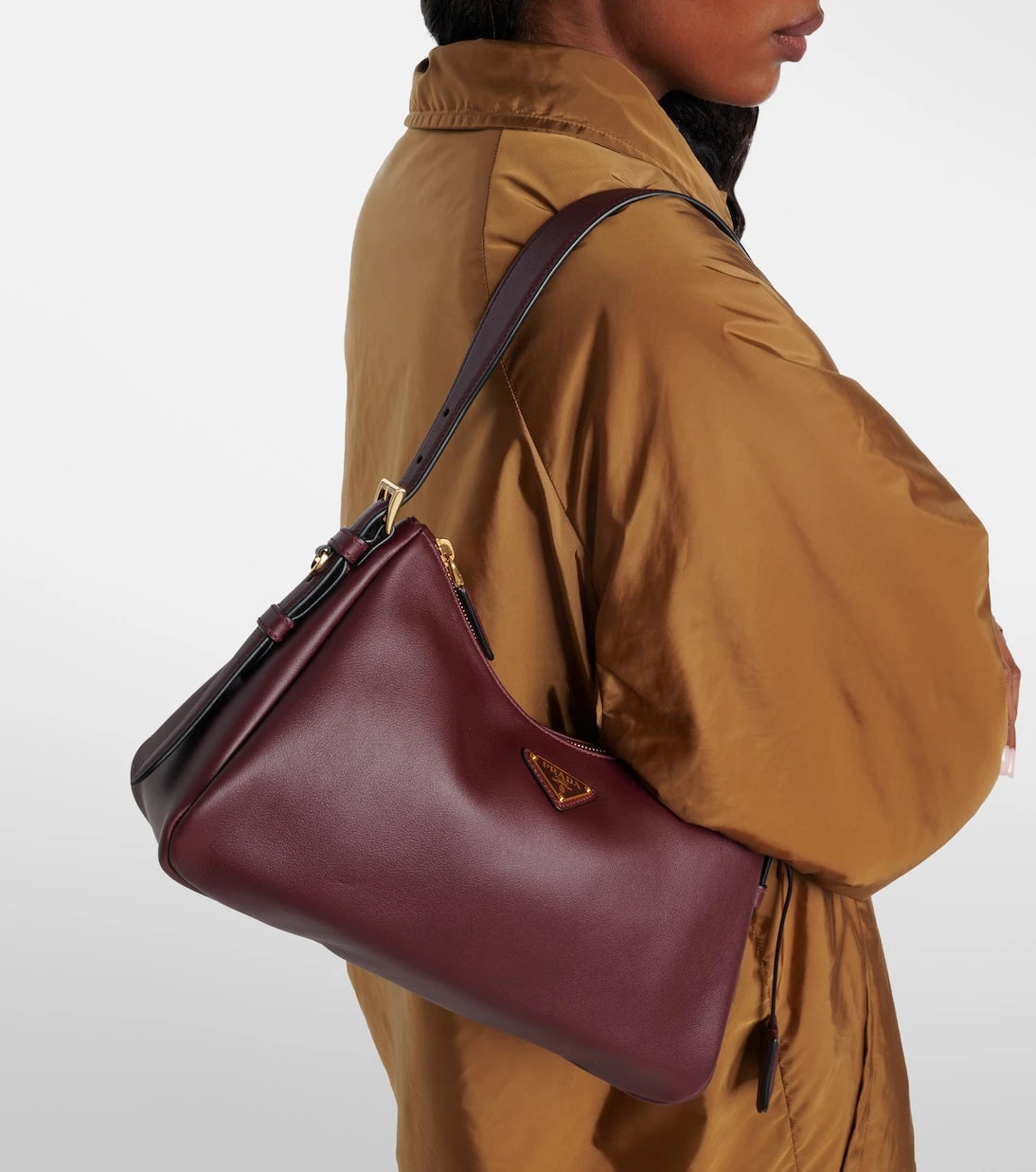 Prada - Prada Aimée Medium leather shoulder bag