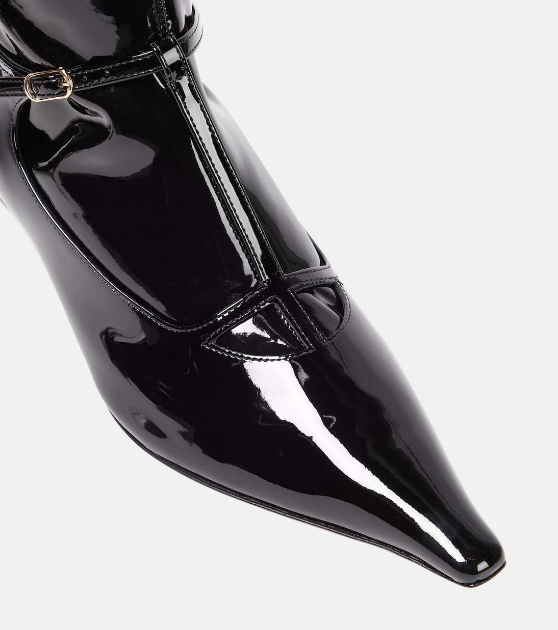 The Row - Cyd patent leather ankle boots
