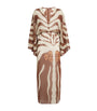 Johanna Ortiz Brown Printed Spiritual Healers Kaftan Maxi Dress