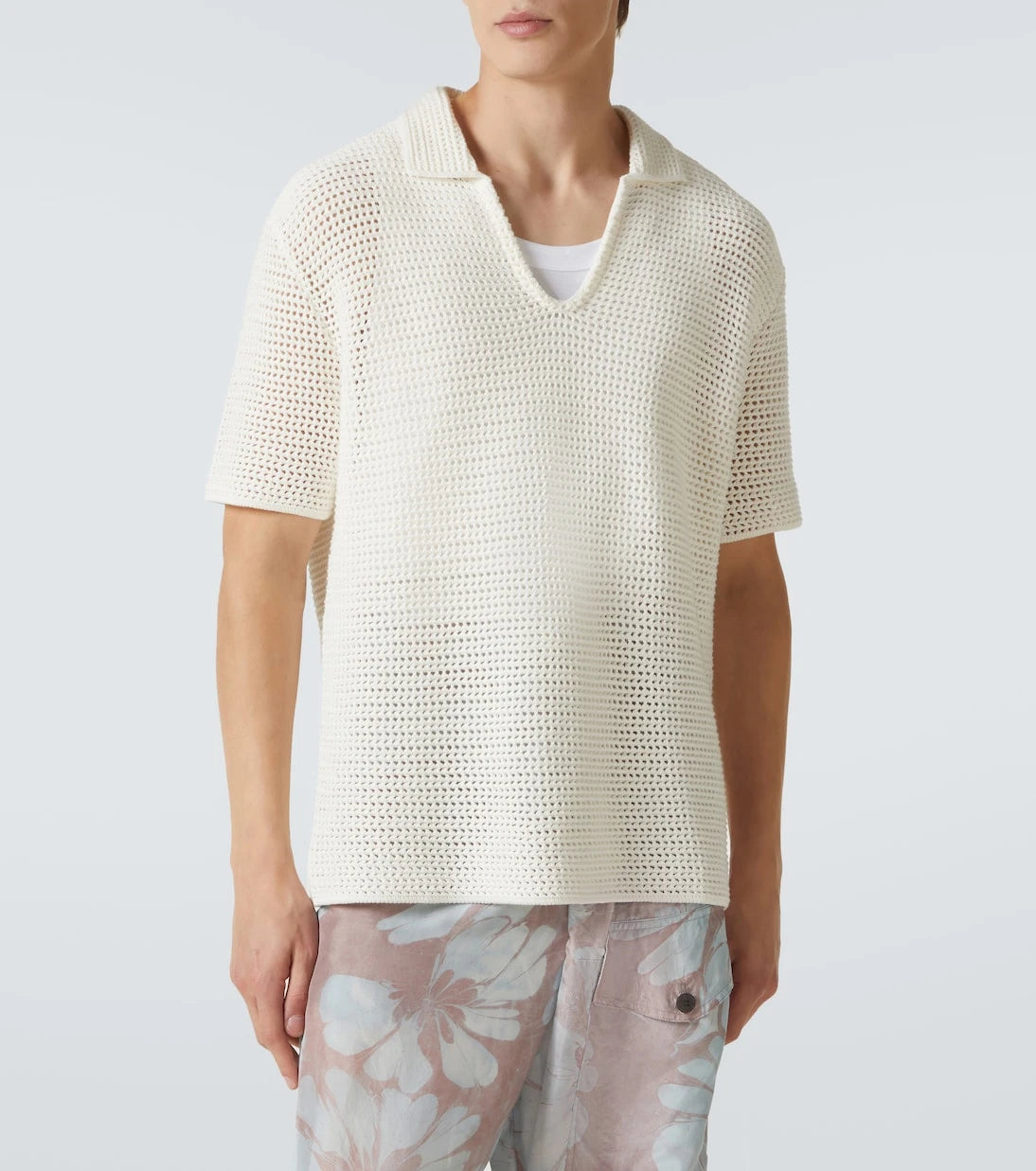 Orlebar Brown - Batten crochet cotton polo shirt