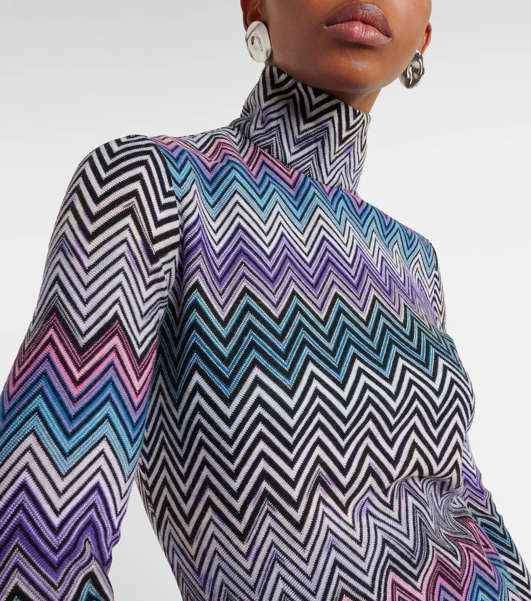 Missoni - Zig Zag turtleneck dress