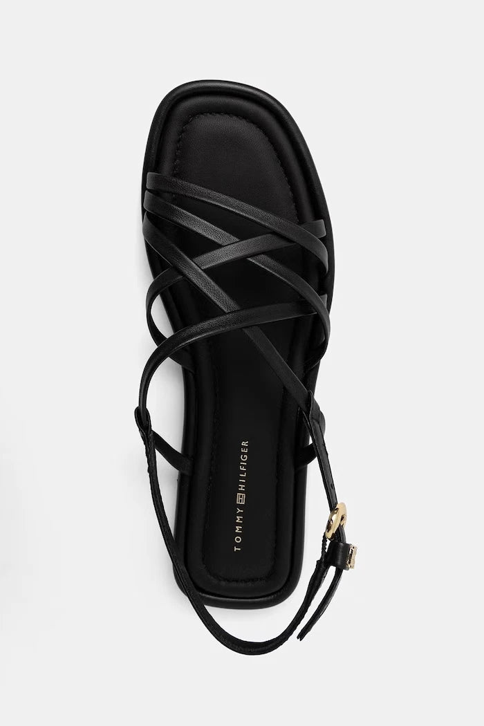 Tommy Hilfiger Kadın Deri Sandalet FLAT STRAPPY SANDAL LTH