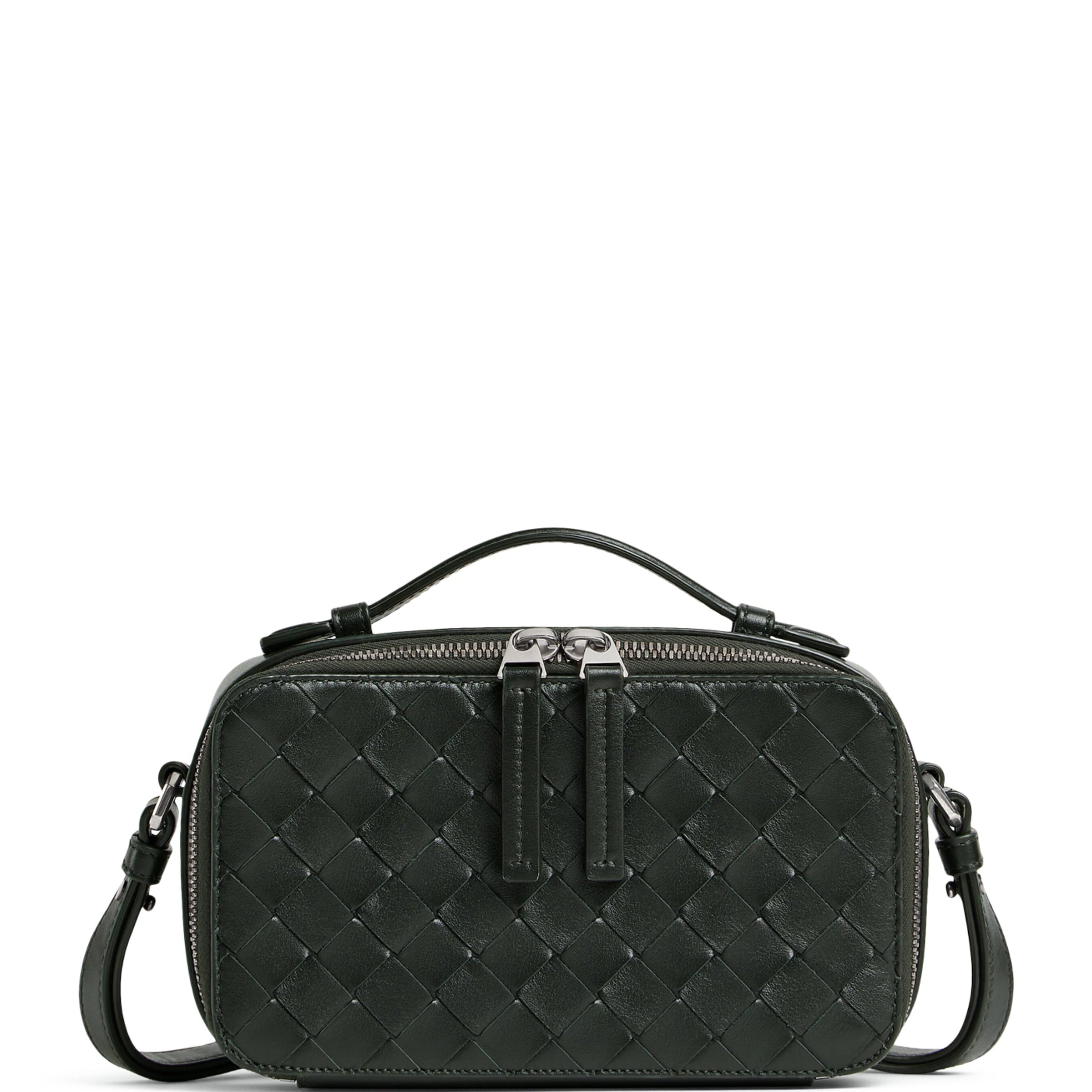 Leather Intrecciato Getaway Phone Pouch