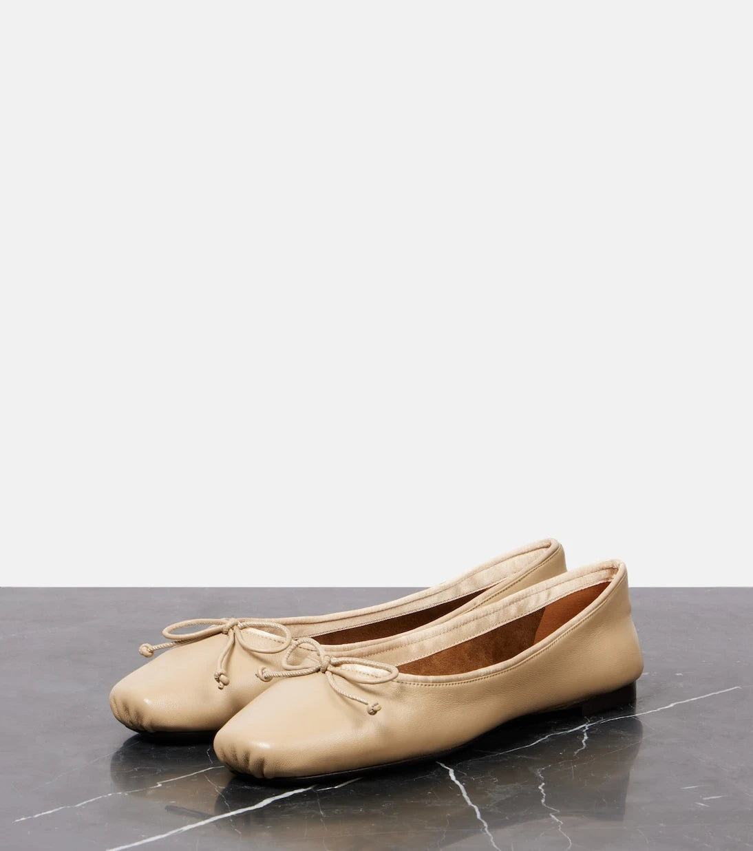 Khaite - Charlotte leather ballet flats