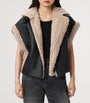 AllSaints Black Reversible Shearling Marlin Gilet