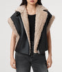 AllSaints Black Reversible Shearling Marlin Gilet