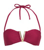 Ribbed Cassis Bikini Top