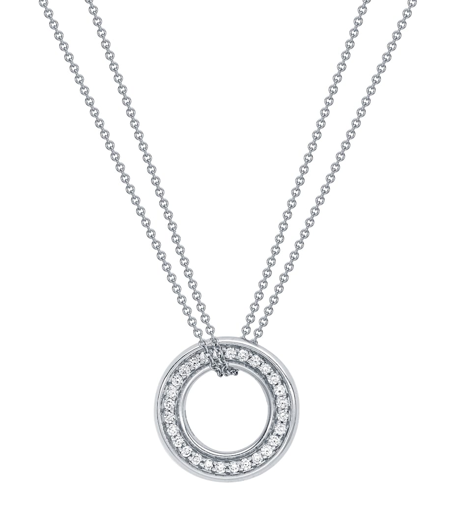 White Gold and Diamond Medium Roulette Pendant
