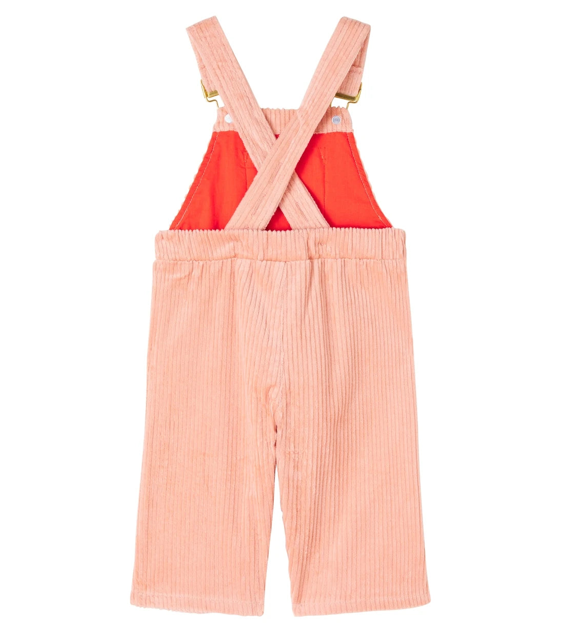 Mini Rodini - Baby embroidered cotton corduroy overalls