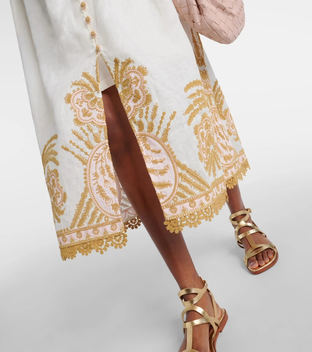 Zimmermann - Waverly embroidered linen midi dress