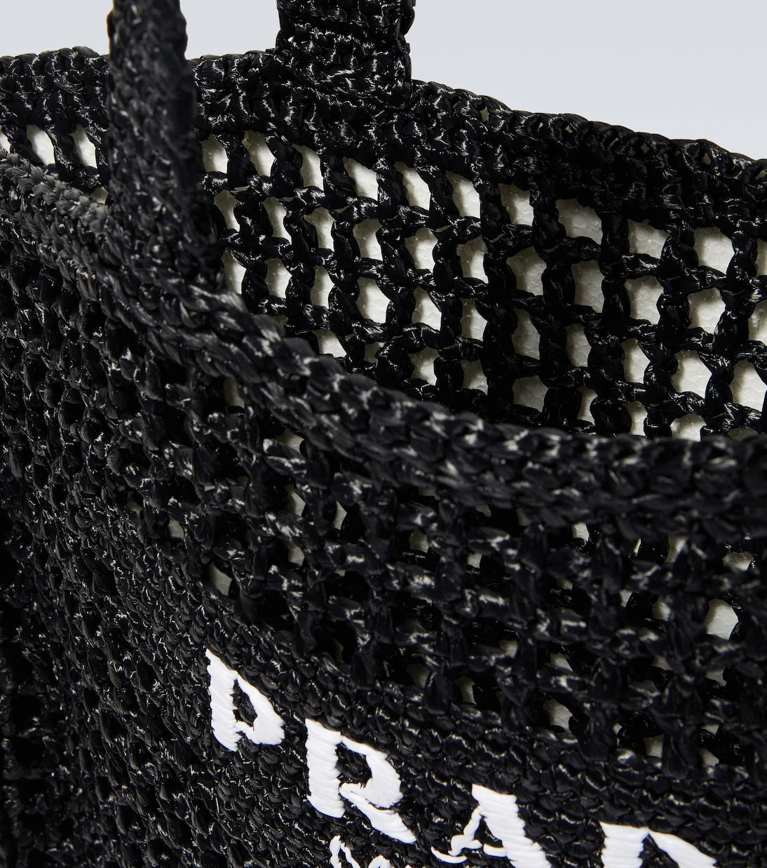 Prada - Logo crochet tote bag