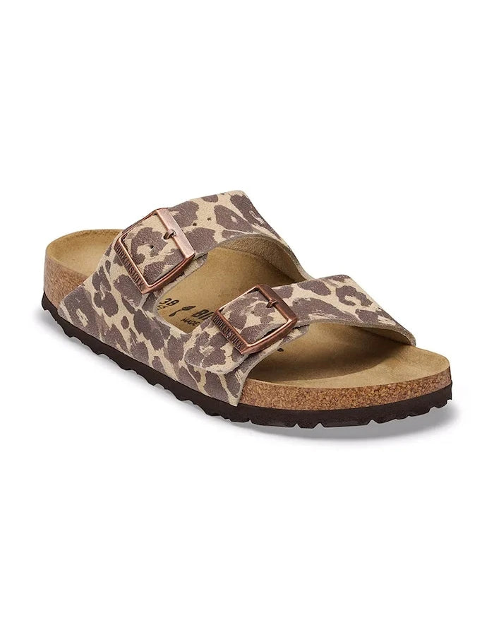 Birkenstock Kadın Süet Terlik Arizona Suede Leather Leopard