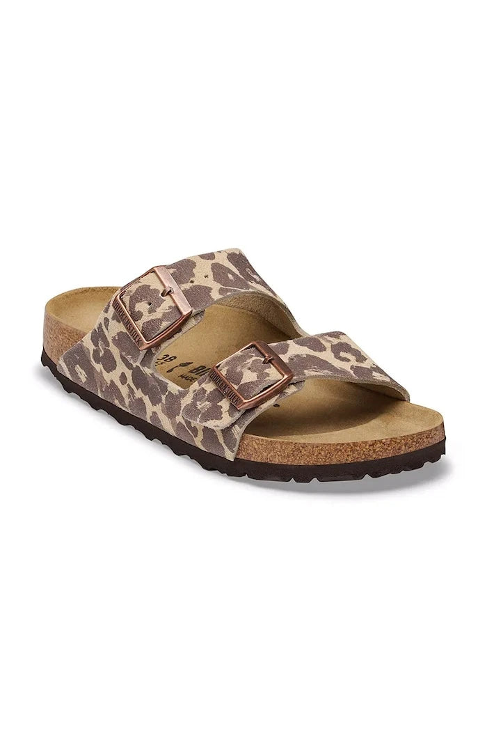 Birkenstock Kadın Süet Terlik Arizona Suede Leather Leopard