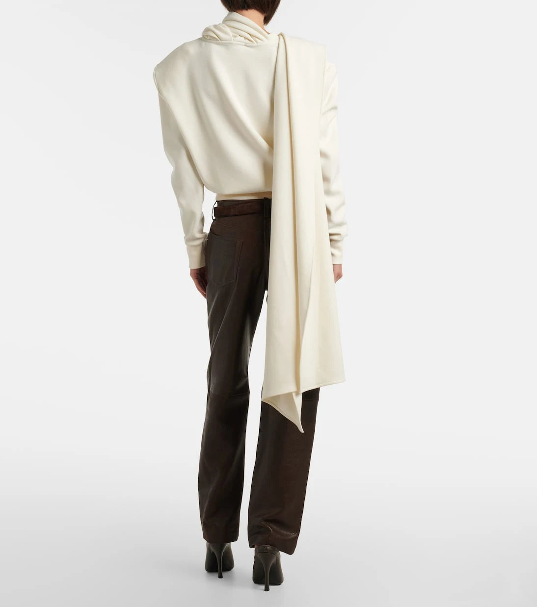 Magda Butrym - Draped scarf-detail sweatshirt