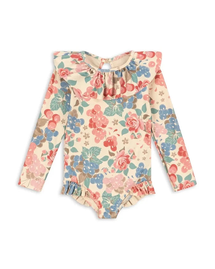 Konges Sløjd MANUCA LS SWIMSUIT GRS Çocuk Tek Parça Mayo