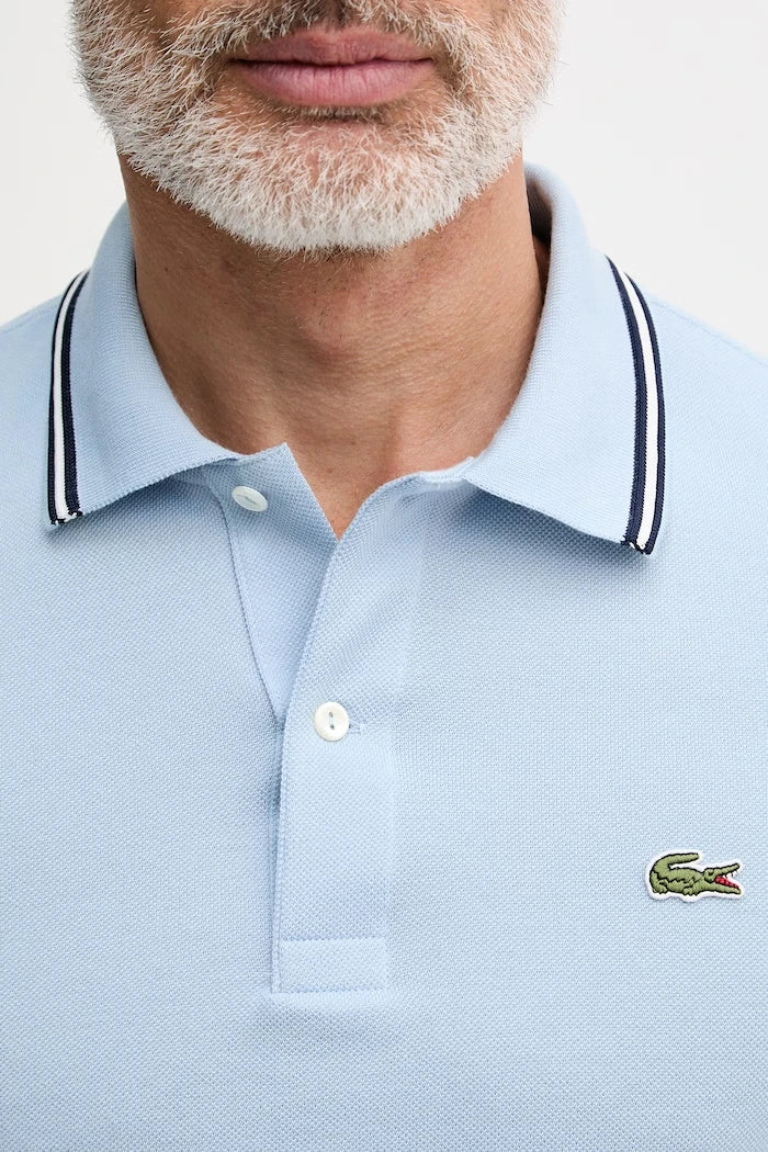 Lacoste тениска с яка мъжка от памук