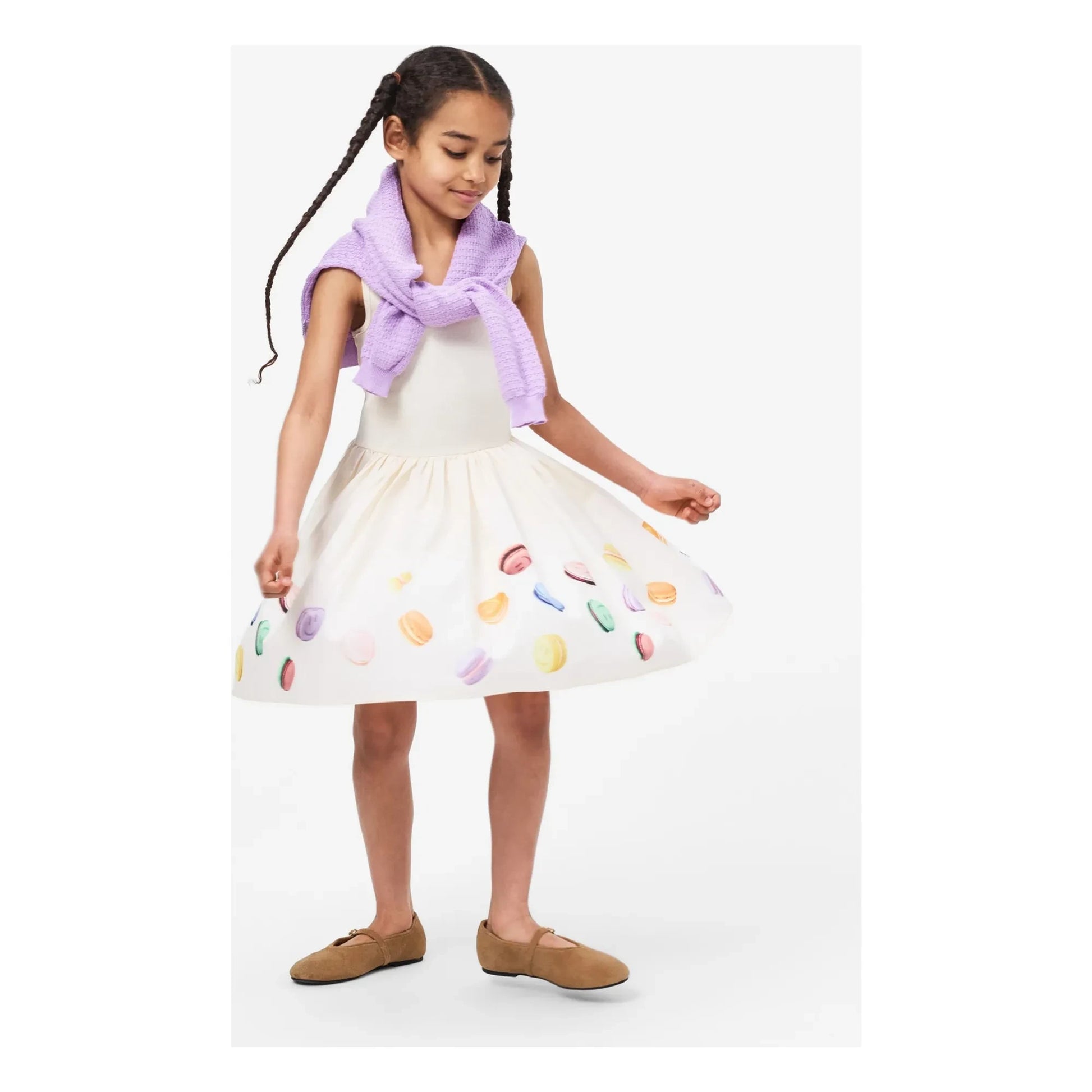Molo - Cassandra Dress Macarons Organic Cotton | Ecru