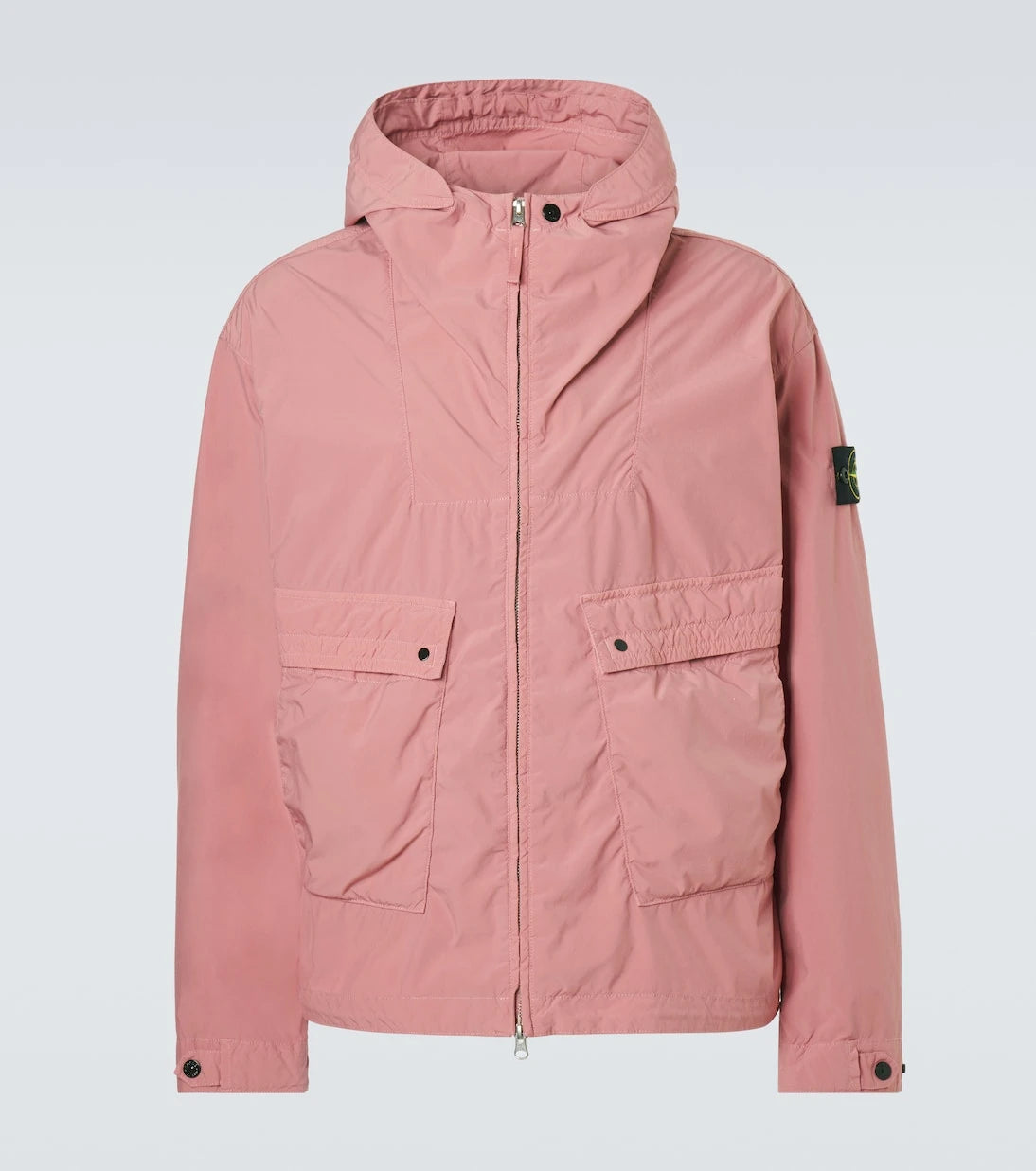 Stone Island - جاكيت بقبعة وبوصلة من قماش الكانفاس