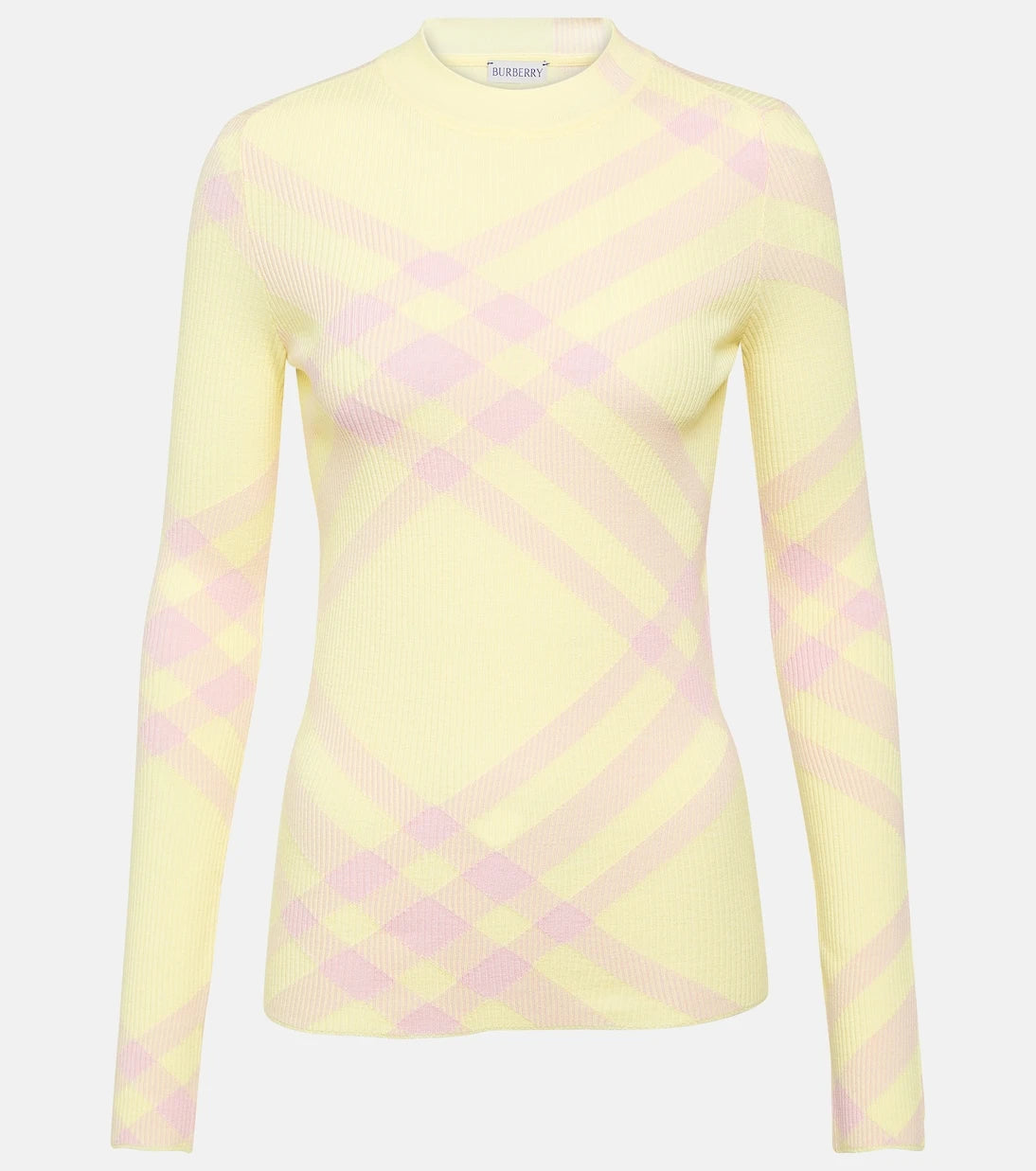 Burberry - Burberry Check wool-blend top