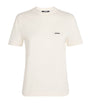 Jacquemus Beige Cotton Grosgrain Logo T-Shirt