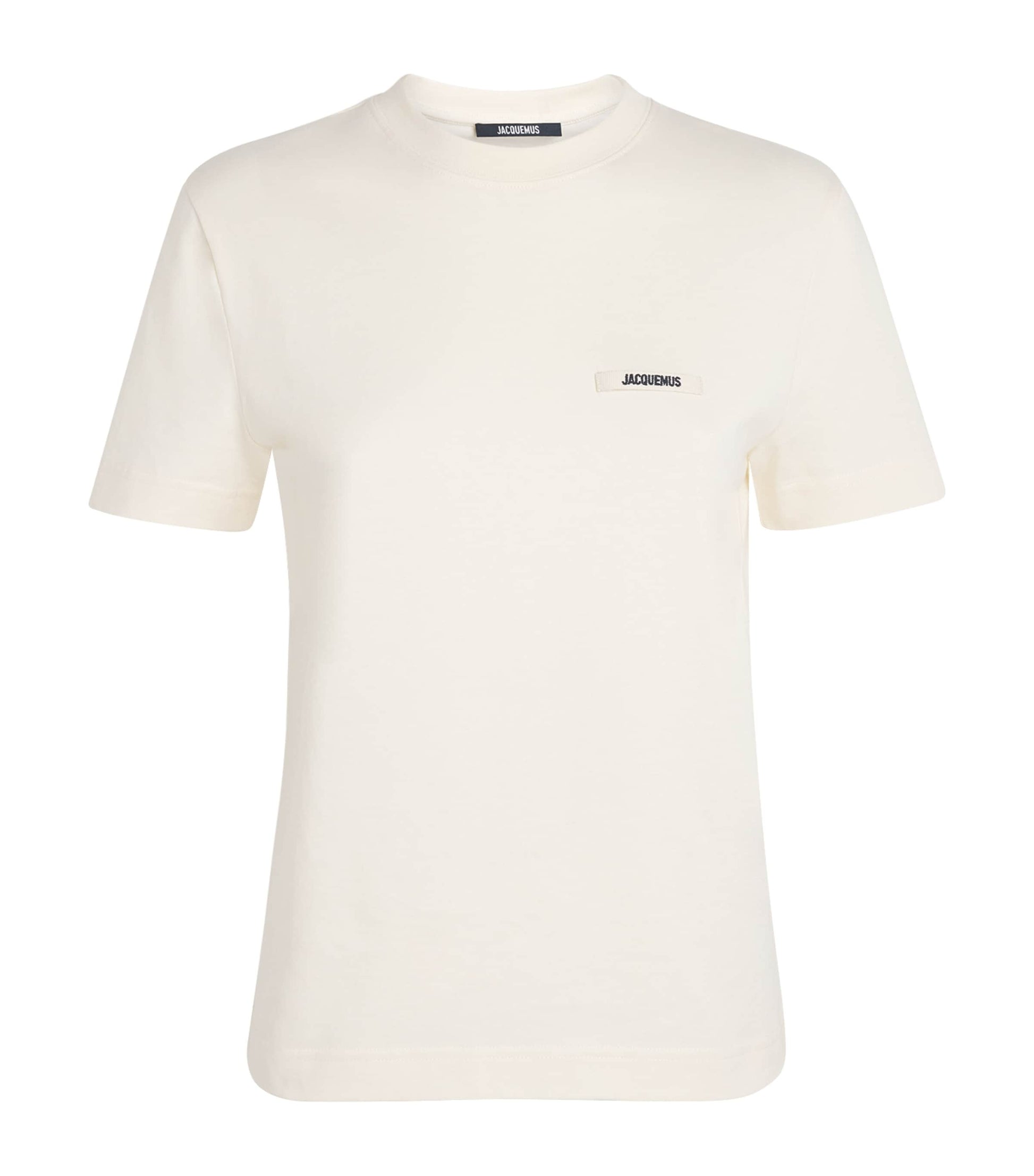 Jacquemus Beige Cotton Grosgrain Logo T-Shirt