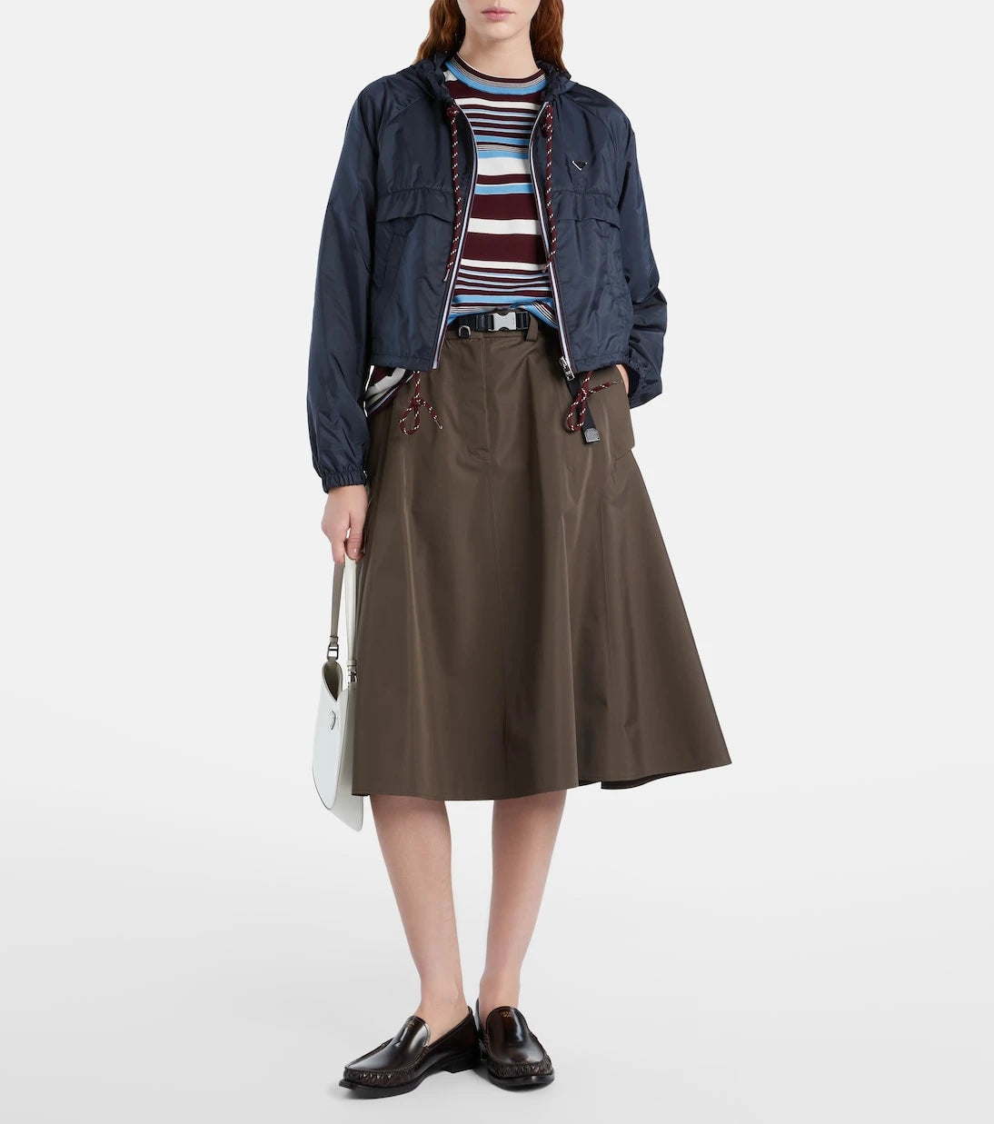 Prada - تي شيرت قطني مخطط