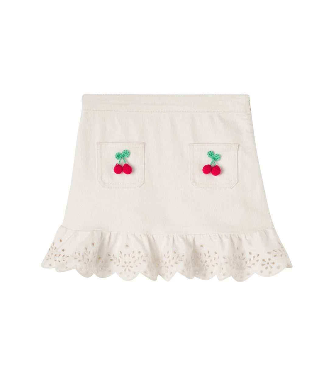 Self-Portrait Kids - Embellished denim skirt