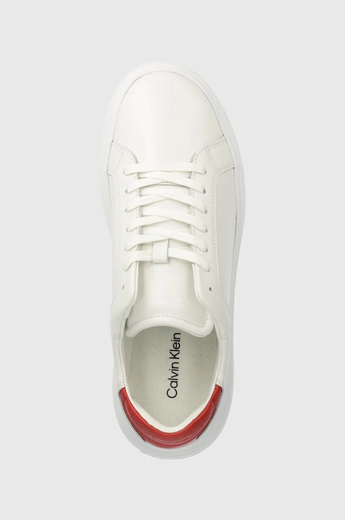 Кожени маратонки Calvin Klein LOW TOP LACE UP LTH