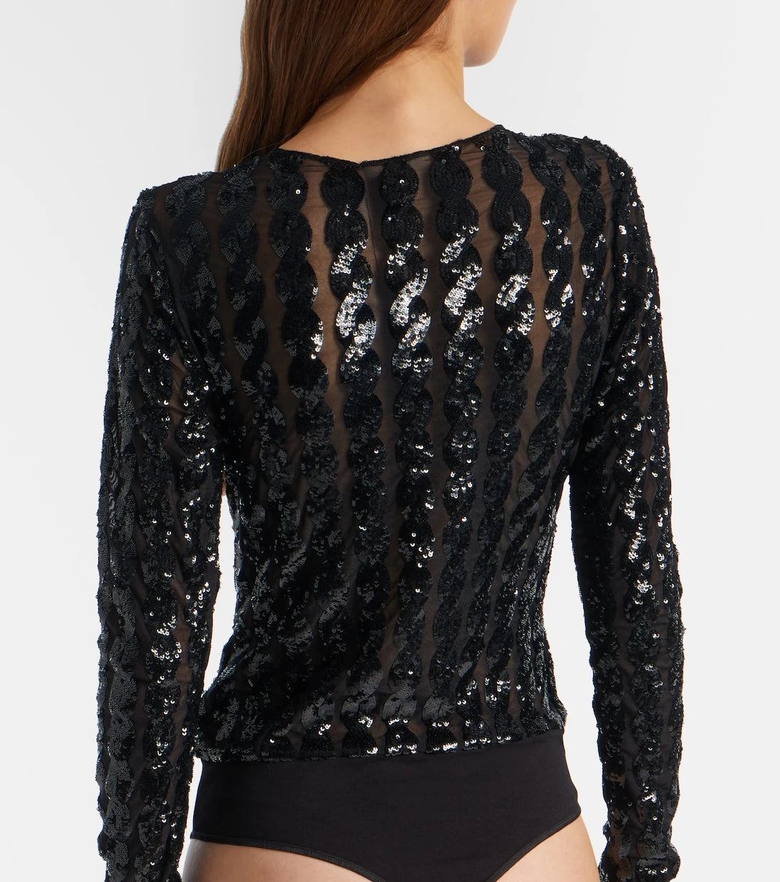 Polo Ralph Lauren - Sequined mesh and jersey bodysuit