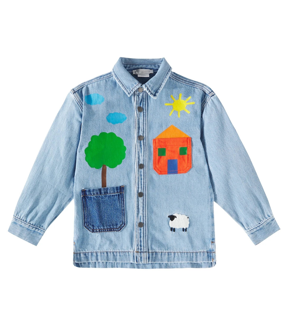 Stella McCartney Kids - قميص دنيم مطبوع