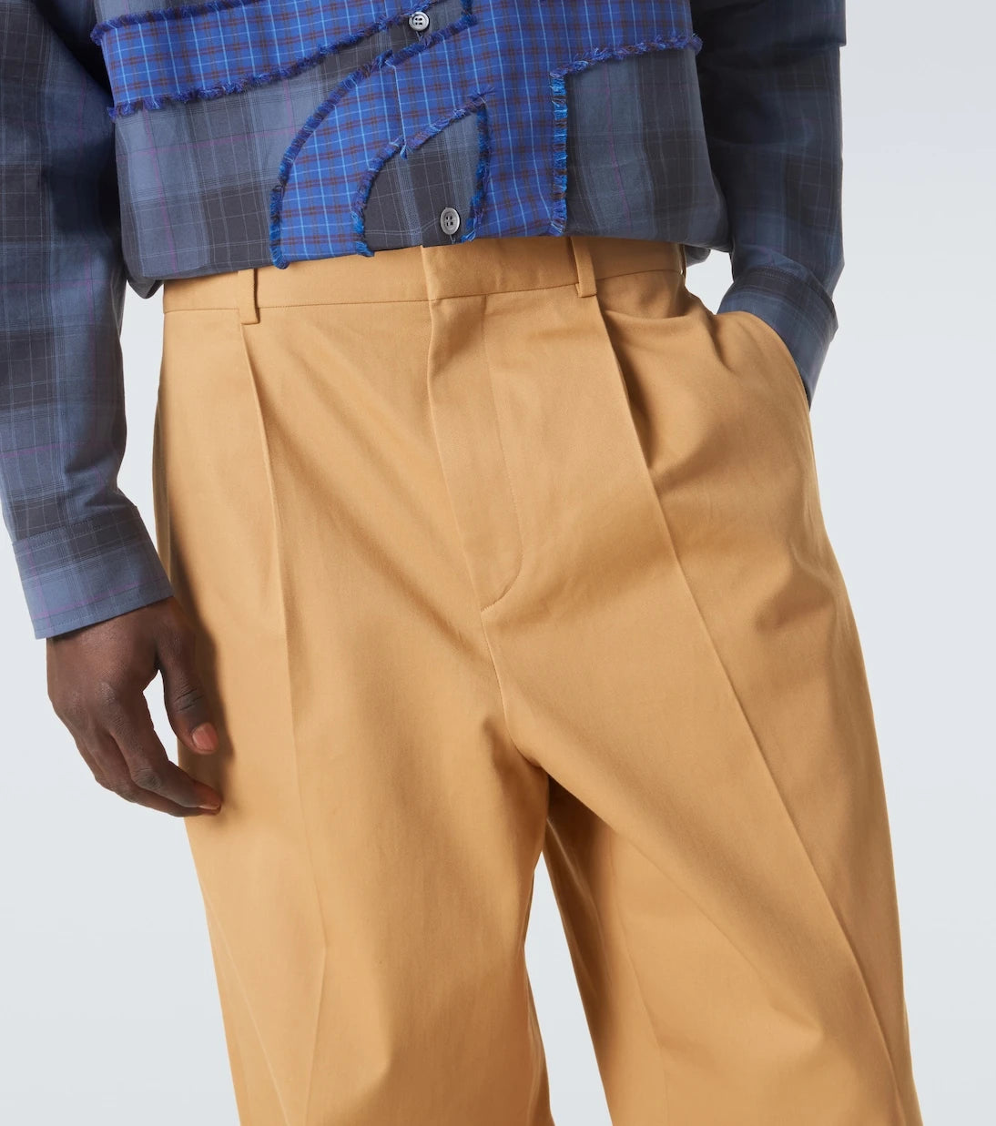 Loewe - Pleated cotton gabardine wide-leg pants